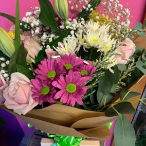 Hand-tied Bouquet with Box of Chocolate